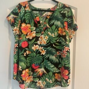 Christian Siriano Tropical Floral Blouse 1X